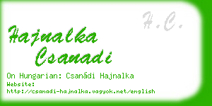 hajnalka csanadi business card